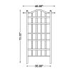75-inch White Vinyl Garden Trellis with Ground Anchors