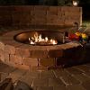Stone Fire Pit Kit with Cooking Grill Grate