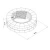 Stone Fire Pit Kit with Cooking Grill Grate