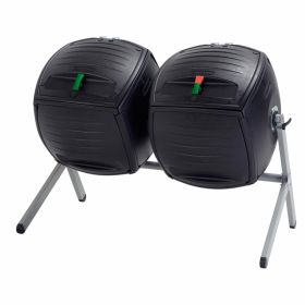 Double 50 Gallon Rotating Composter