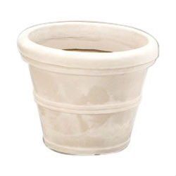 12-inch Diameter Weathered Stone Finish Planter
