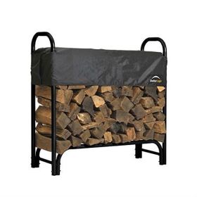 Outdoor 4 ft Firewood Rack with Cover