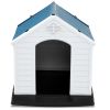 Small Blue and White Dog House