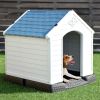 Small Blue and White Dog House