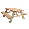 Solid Wood Picnic Table with Benches