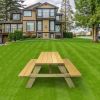 Solid Wood Picnic Table with Benches