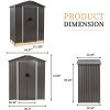 Outdoor Metal Storage Shed; 5 ft x 3 ft