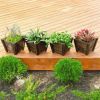 Set of 4 Small Wooden Garden Planters