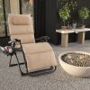 Tan Zero Gravity Adjustable Lounge Chair