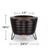 Wood Burning Stainless Steel Smokeless Fire Pit with Cover
