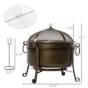 Wood Burning Fire Pit Cauldron and Grill