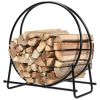 Circular 30 inch Steel Hoop Firewood Storage Rack