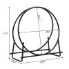 Circular 30 inch Steel Hoop Firewood Storage Rack
