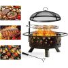 30-inch Wood Burning Fire Pit Grill