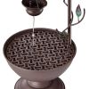 6-Tier Hanging Cup Water Fountain in Bronze Finish