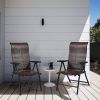 Folding Patio Chair with Brown Rattan Seat