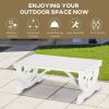 Farmhouse Fir Wood Garden Bench in White Finish