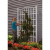 Large 8-Ft x 4.5-Ft White Vinyl Garden Trellis
