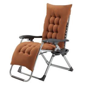 Folding Zero Gravity Recliner with Removable Cushion; Brown