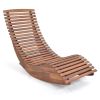 Ergonomic Wooden Rocking Chair Lounger - 360 lbs Max Weight