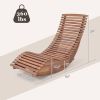 Ergonomic Wooden Rocking Chair Lounger - 360 lbs Max Weight