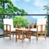 3 Piece Patio Furniture Set with White Cushions