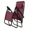 Set of 2 Burgundy Red Folding Zero Gravity Lounge Chairs