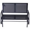 Outdoor Mesh Glider Bench; Dark Gray