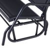 Outdoor Mesh Glider Bench; Dark Gray