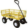 Heavy Duty Yellow Steel Garden Cart