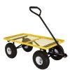 Heavy Duty Yellow Steel Garden Cart