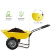 Heavy Duty 2-Wheel Multipurpose Wheelbarrow; Yellow