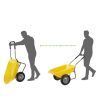 Heavy Duty 2-Wheel Multipurpose Wheelbarrow; Yellow