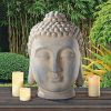 Zen Garden Buddha Head Statue