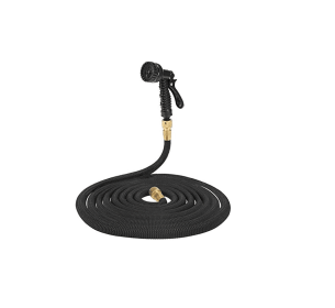 Flexible Garden Hose With Spray Gun Watering Kit; 75 ft