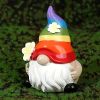 Garden Rainbow Gnome; Resin Statue; 1 Piece