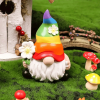Garden Rainbow Gnome; Resin Statue; 1 Piece