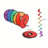 Foldable Rainbow Spiral Wind Spinner; Camping Accessory Decor