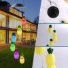 GANGES SA Solar LED Wind Chime Light; Pineapples; Color Changing