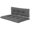 Outsunny Thick Replacement Cushions For Bench; Dark Gray