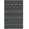 Outsunny Reversible Waterproof Outdoor Rug with Carry Bag; 6' x 9'; Black & Gray Geometric Wall