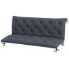 Outsunny Bench Cushion Tufted 3-Seater for Swing; Dark Gray