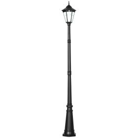 Outsunny Solar 94.5" Light Post; Black
