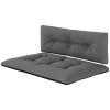 Outsunny Outdoor 3.9" Thick Bench Replacement Cushions; Black