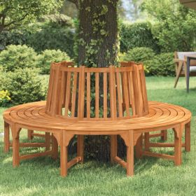 Solid Eucalyptus Wooden Bench; Reddish-brown