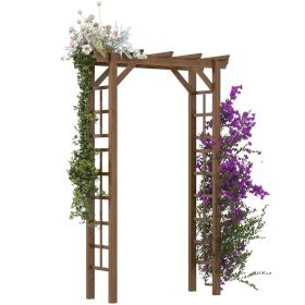 Outsunny 7' Wooden Arbor for Climbing Vines or Garden Decor