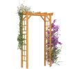 Outsunny Garden Arbor Arch Trellis with Natural Fir Side Panel; 7 ft