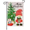 Merry Christmas Santa Gnome; 12"x18" Double Sided Blockout Fabric