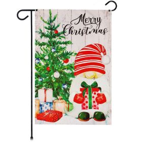 Merry Christmas Santa Gnome; 12"x18" Double Sided Blockout Fabric