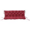 Outsunny Outdoor Cushion Tufted Cushion for 3-Seater Bench or Swing; Wine Red